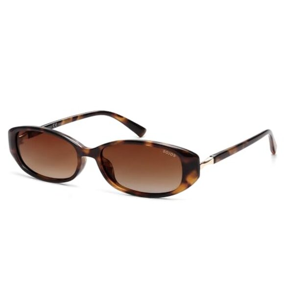 Polarized Retro Oval Sunglasses Lightweight Narrow Fit UV400 Protection main image 6